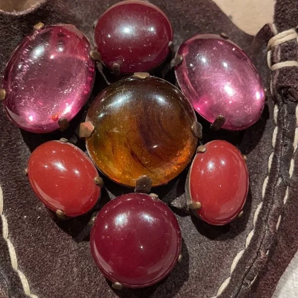 Miu MIU Suede Gemstone Bedazzled Shoes - Picture 2 of 13